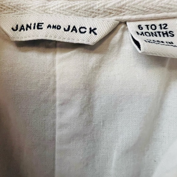 Janie and Jack White Romper With Blue Embroidered Fish Size 6-12 Months - Picture 3 of 7